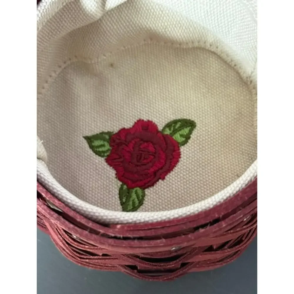 Longaberger Sweetheart Rosebud Basket 2014 Liner Protector Ceramic Topper